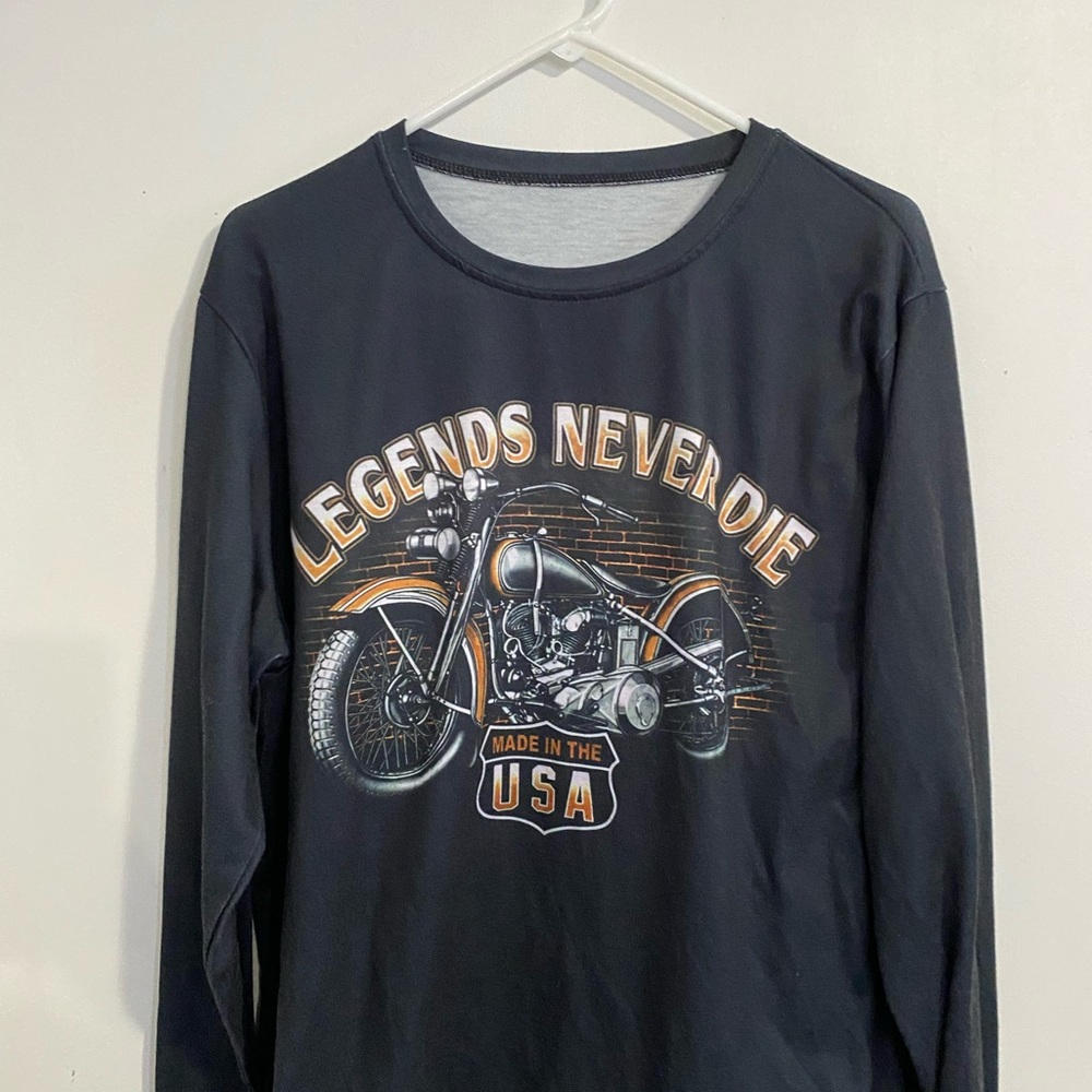 Legends Never Die Black Long Sleeve Shirt